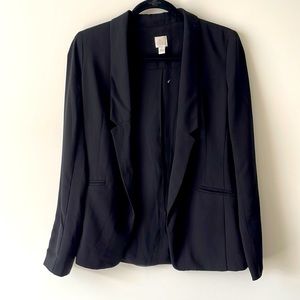 Black LC Lauren Conrad Open Front Blazer